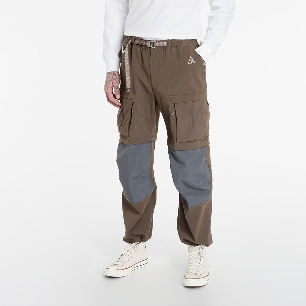Nike ACG Smith Summit Cargo Pants S Ironstone Zip Off Hiking Techwear - Picture 2 of 5